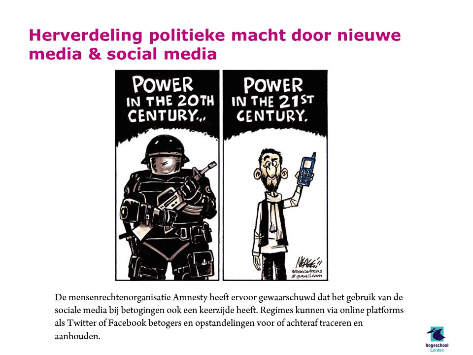 Herverdeling politieke macht door nieuwe media & social media