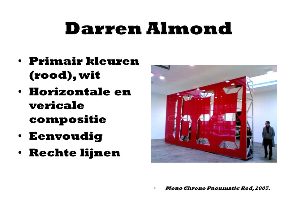 Darren Almond Primair kleuren (rood), wit