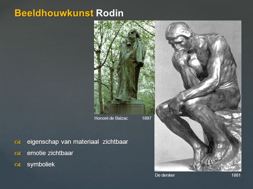 Beeldhouwkunst Rodin d eigenschap van materiaal zichtbaar