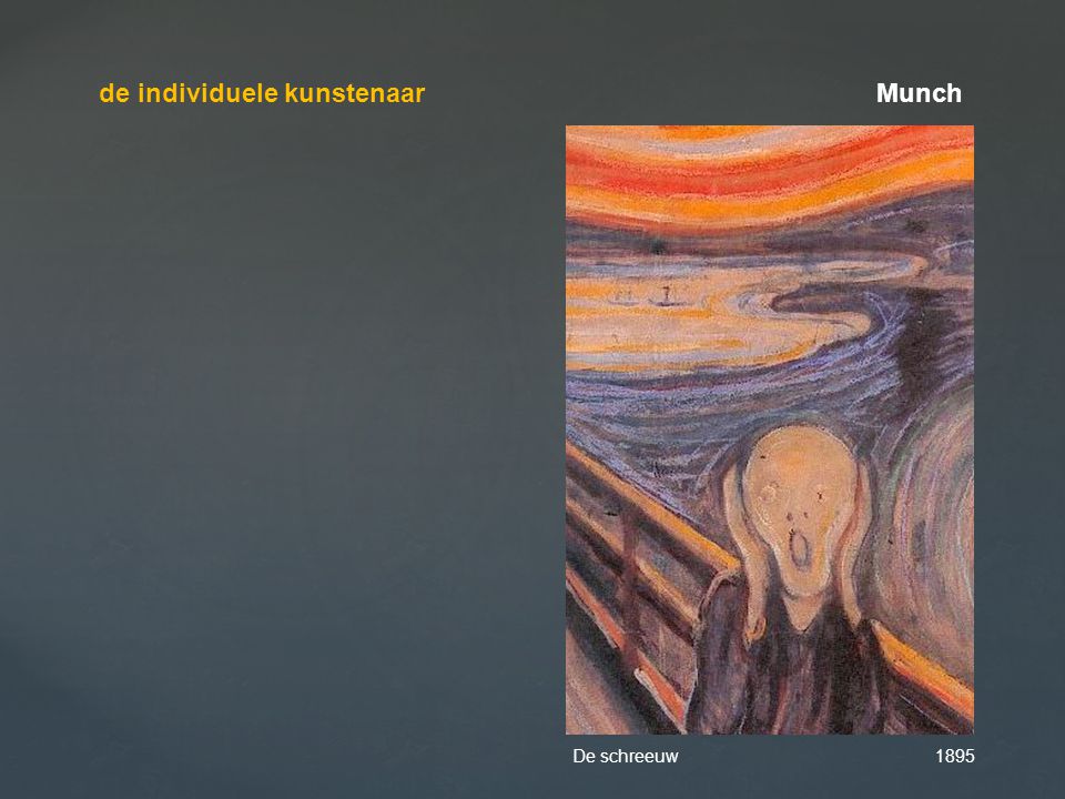 de individuele kunstenaar Munch