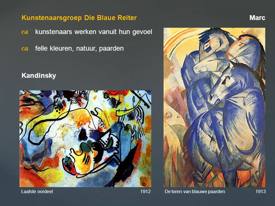 Kunstenaarsgroep Die Blaue Reiter Marc