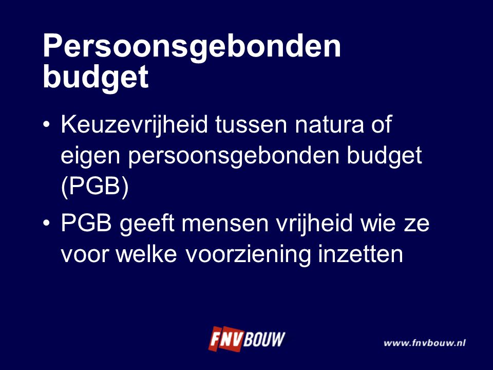 Persoonsgebonden budget