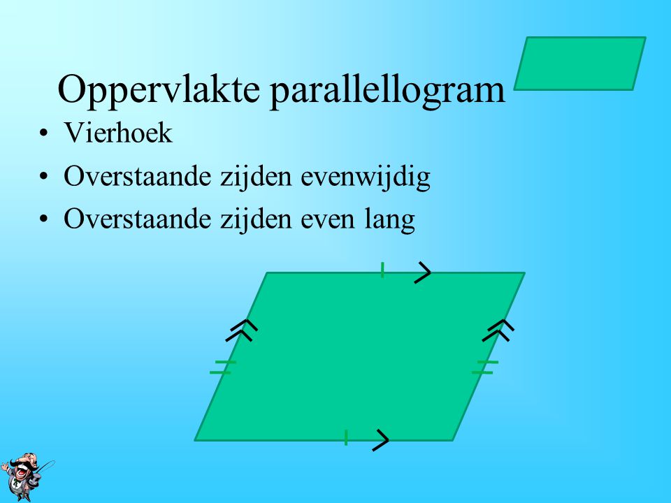 Oppervlakte parallellogram