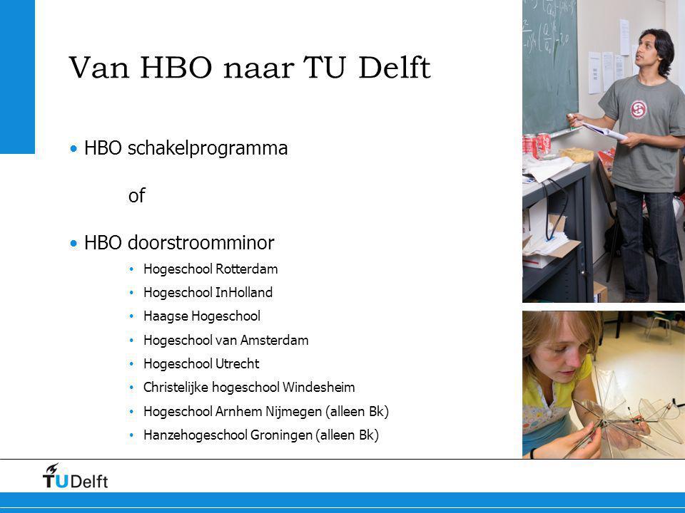 Van HBO naar TU Delft HBO schakelprogramma of HBO doorstroomminor