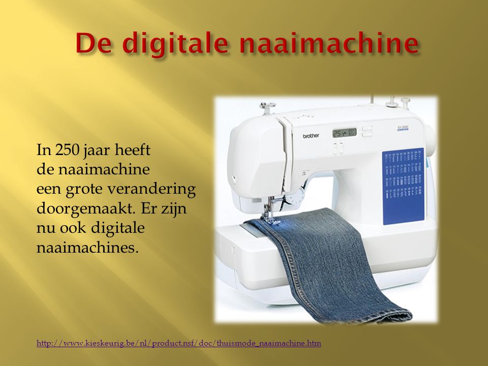 De digitale naaimachine