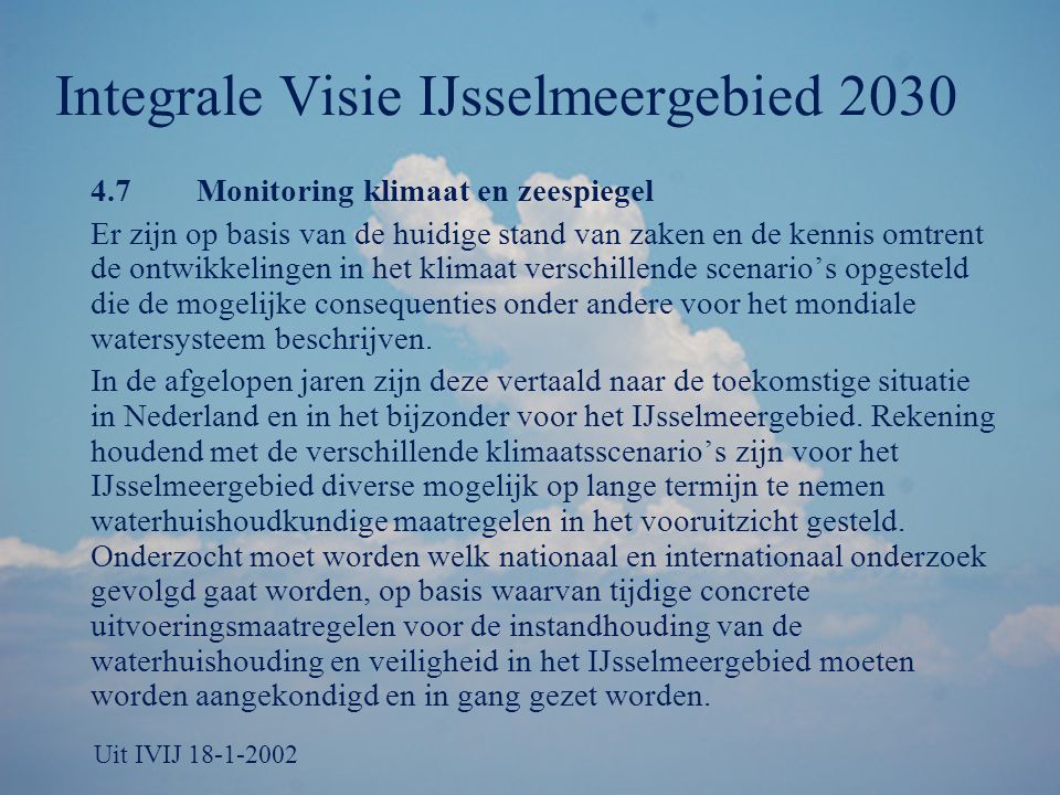 Integrale Visie IJsselmeergebied 2030