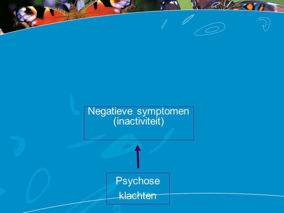 Negatieve symptomen (inactiviteit) Psychose klachten
