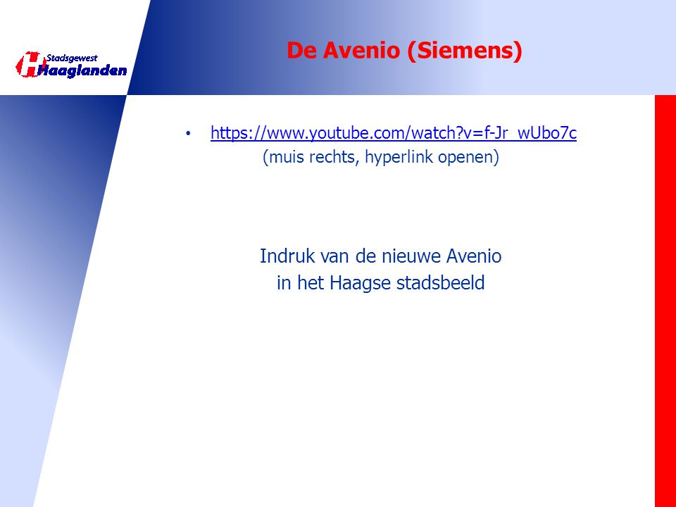De Avenio (Siemens) Indruk van de nieuwe Avenio