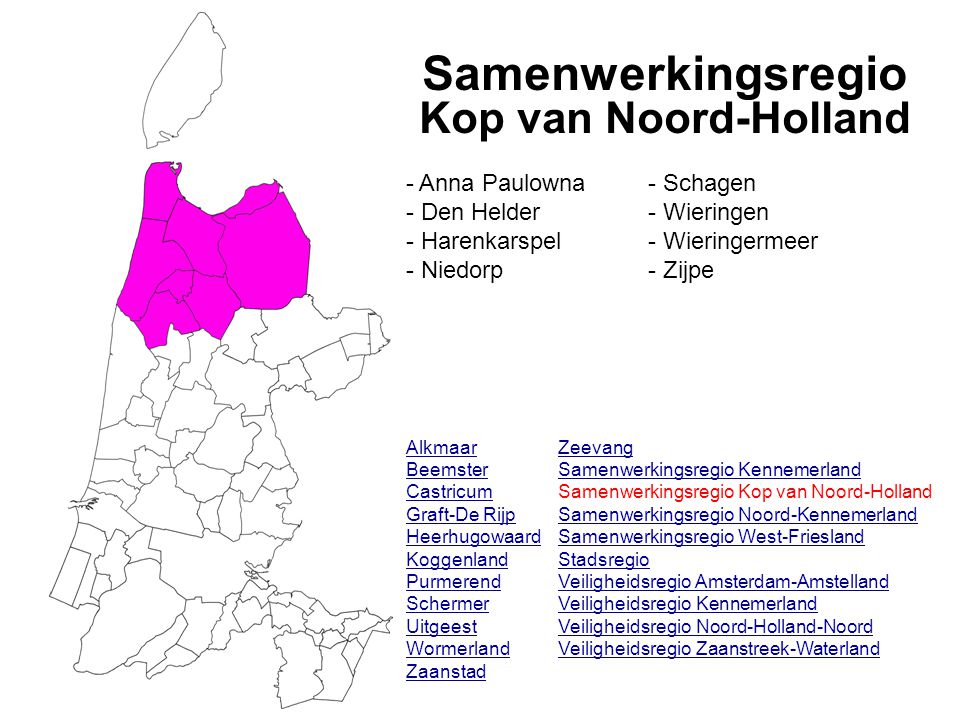 Samenwerkingsregio Kop van Noord-Holland