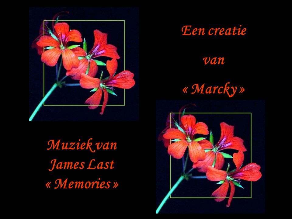 Een creatie van « Marcky » Muziek van James Last « Memories »