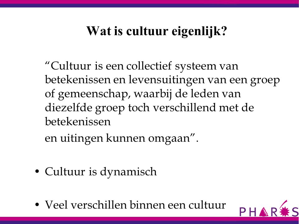 Wat is cultuur eigenlijk