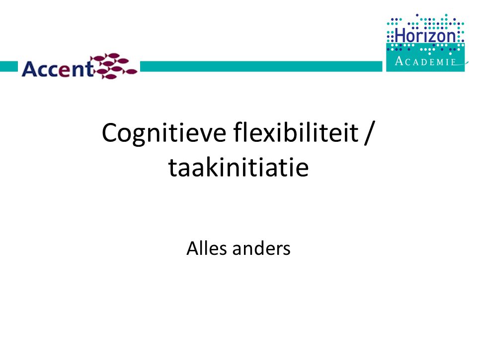 Cognitieve flexibiliteit / taakinitiatie