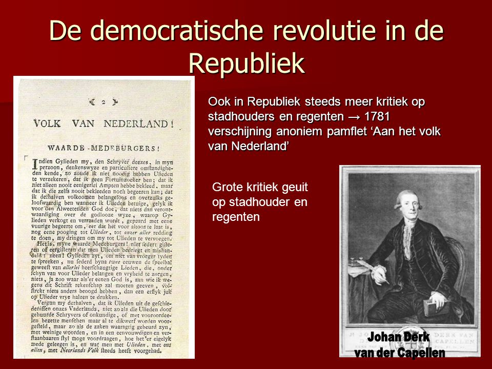 De democratische revolutie in de Republiek