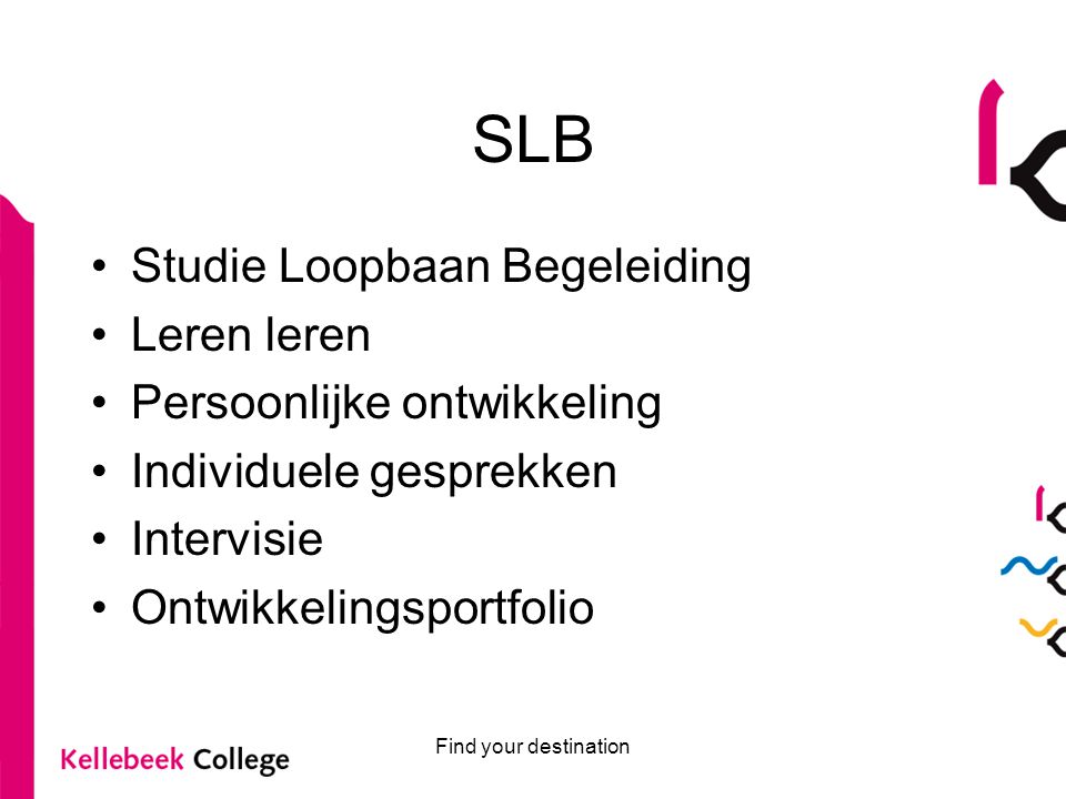 SLB Studie Loopbaan Begeleiding Leren leren Persoonlijke ontwikkeling