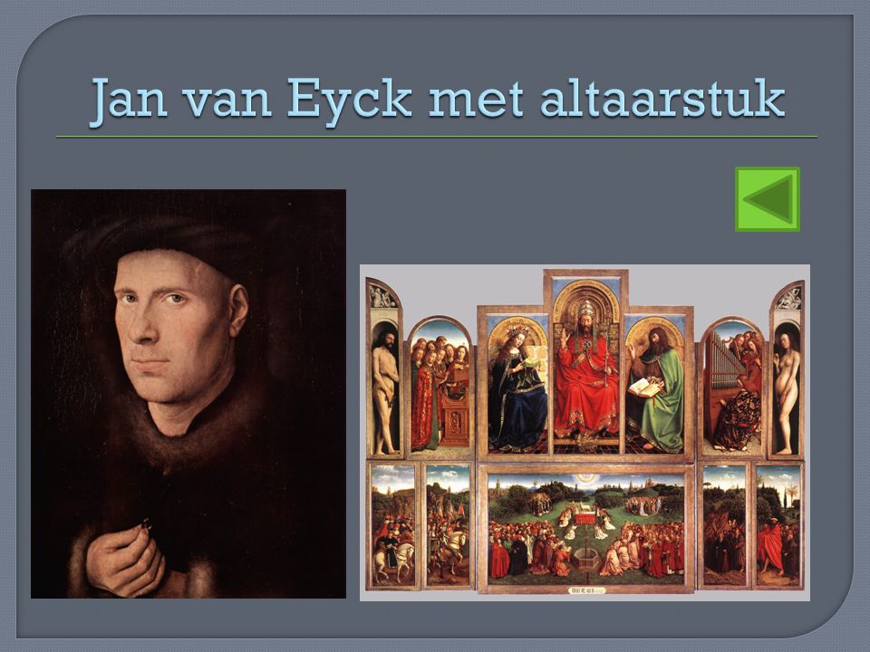 Jan van Eyck met altaarstuk