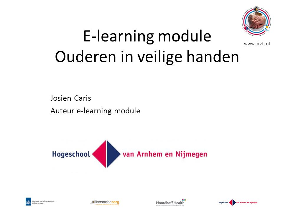 E-learning module Ouderen in veilige handen