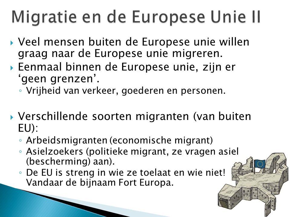 Migratie en de Europese Unie II