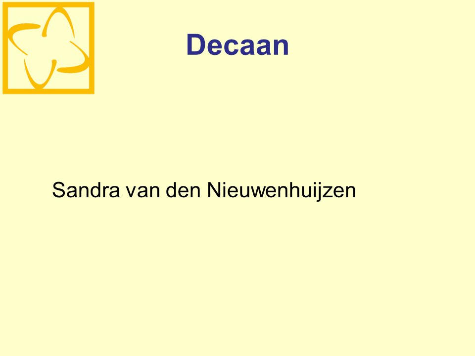 Decaan Sandra van den Nieuwenhuijzen
