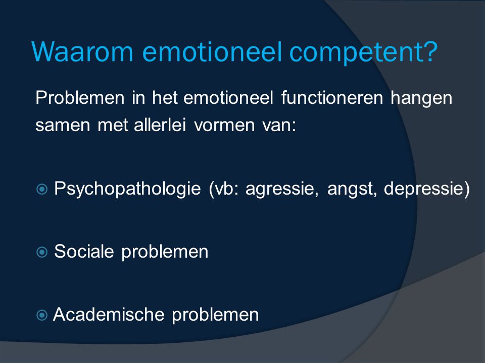 Waarom emotioneel competent