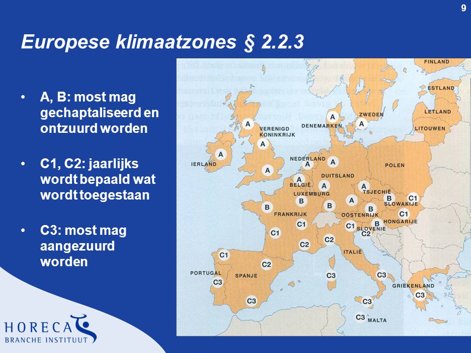 Europese klimaatzones § 2.2.3