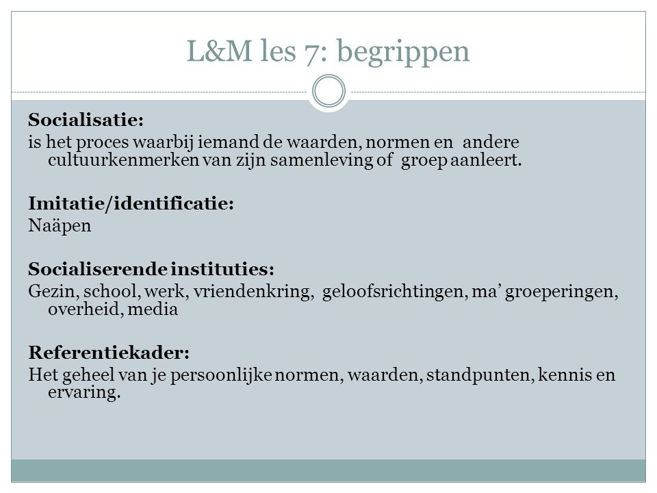 L&M les 7: begrippen