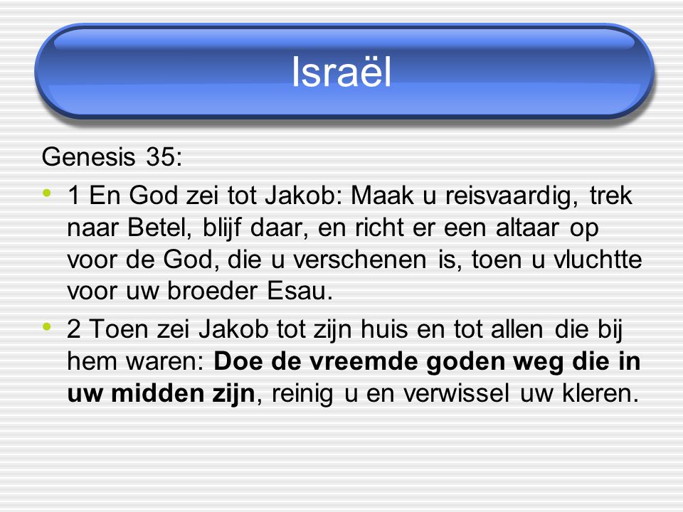 Israël Genesis 35: