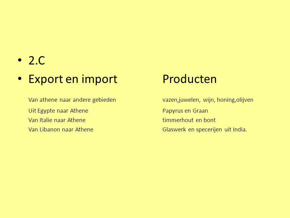 Export en import Producten
