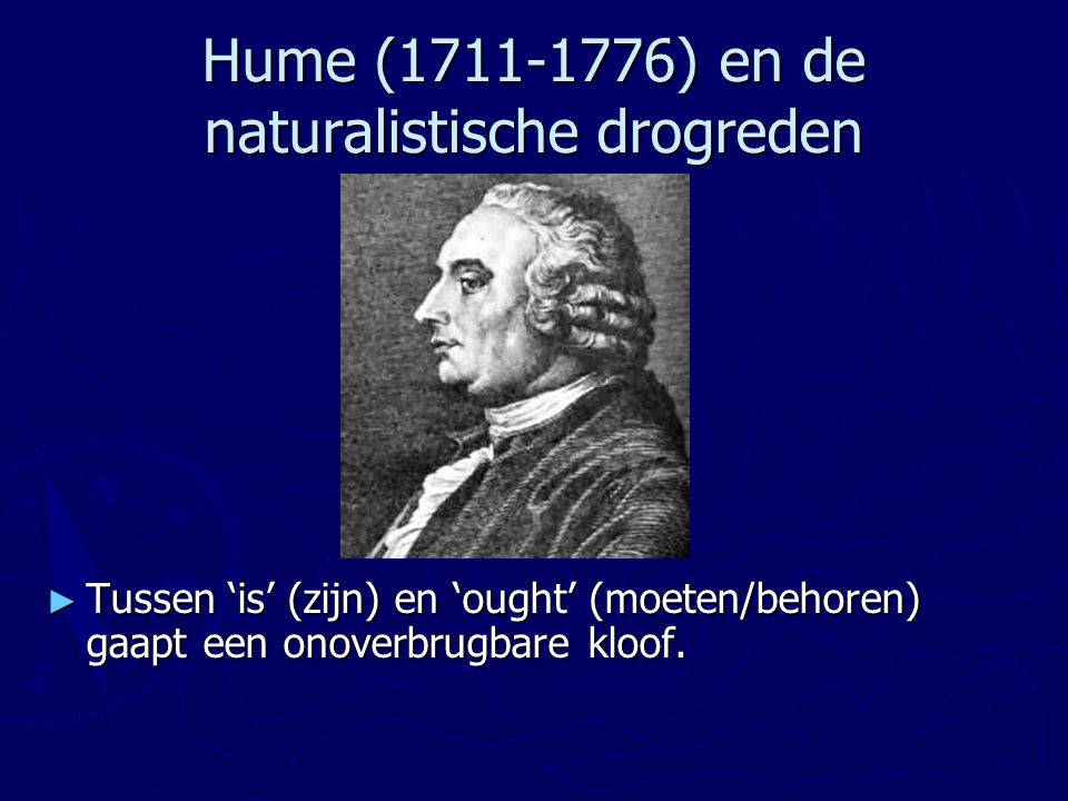 Hume ( ) en de naturalistische drogreden