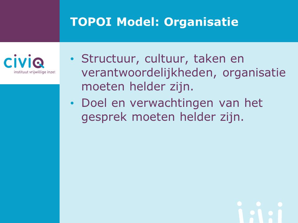 TOPOI Model: Organisatie