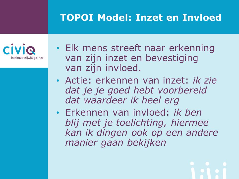 TOPOI Model: Inzet en Invloed