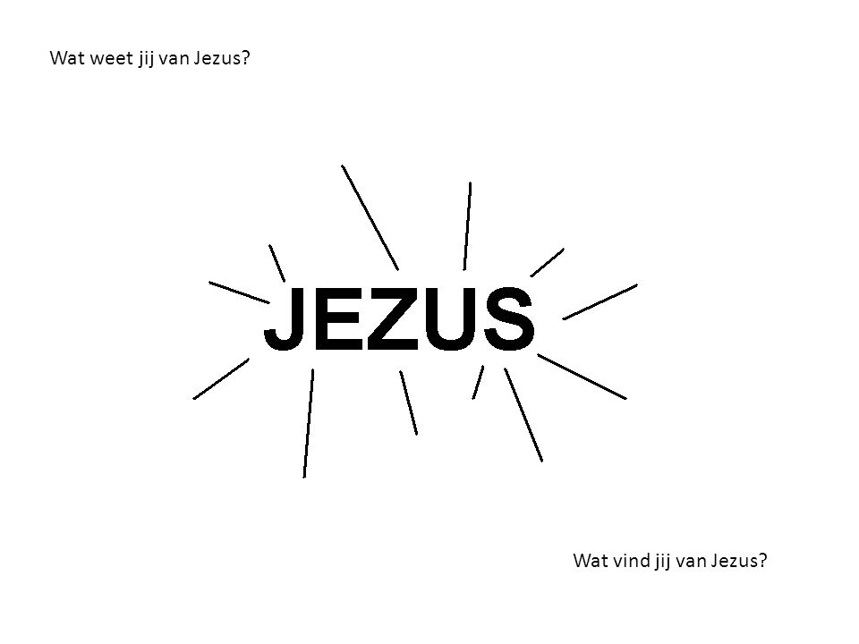 Wat weet jij van Jezus Wat vind jij van Jezus