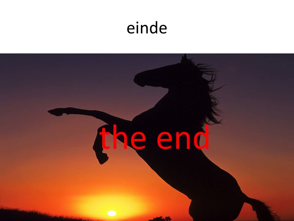 einde the end