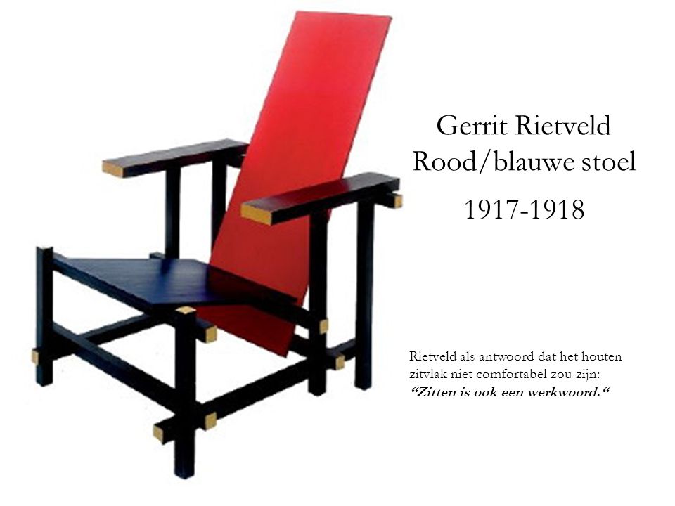 Gerrit Rietveld Rood/blauwe stoel
