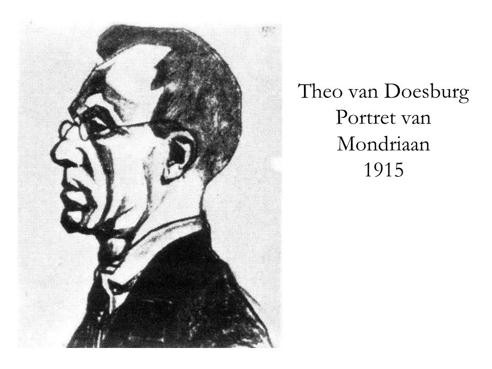 Theo van Doesburg Portret van Mondriaan 1915