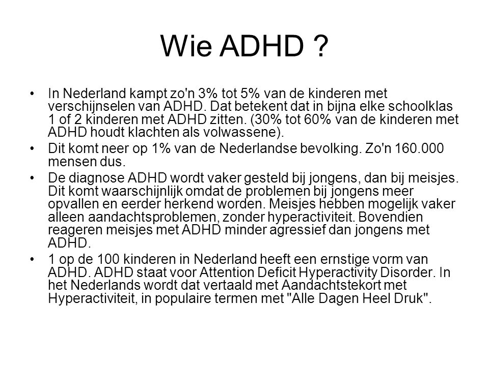 Wie ADHD