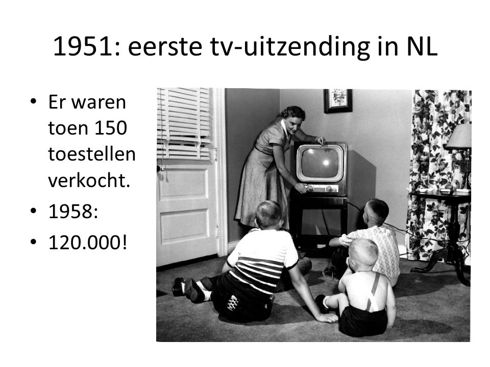 1951: eerste tv-uitzending in NL