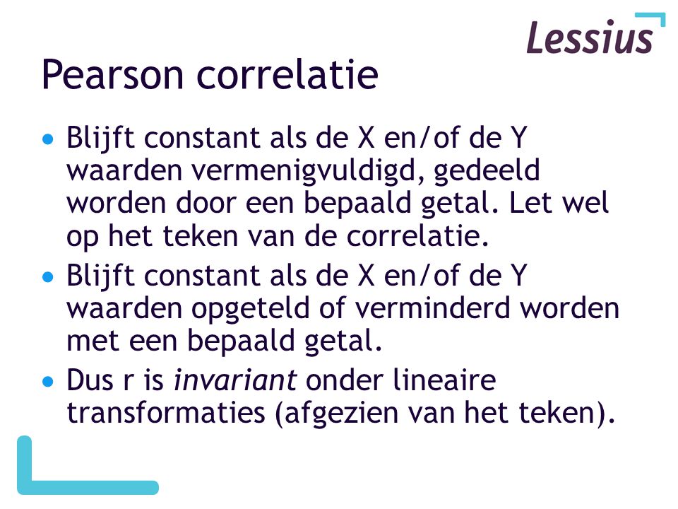 Pearson correlatie