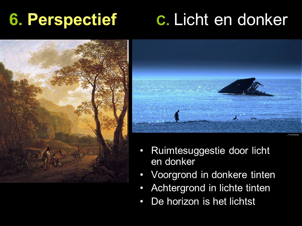 6. Perspectief C. Licht en donker