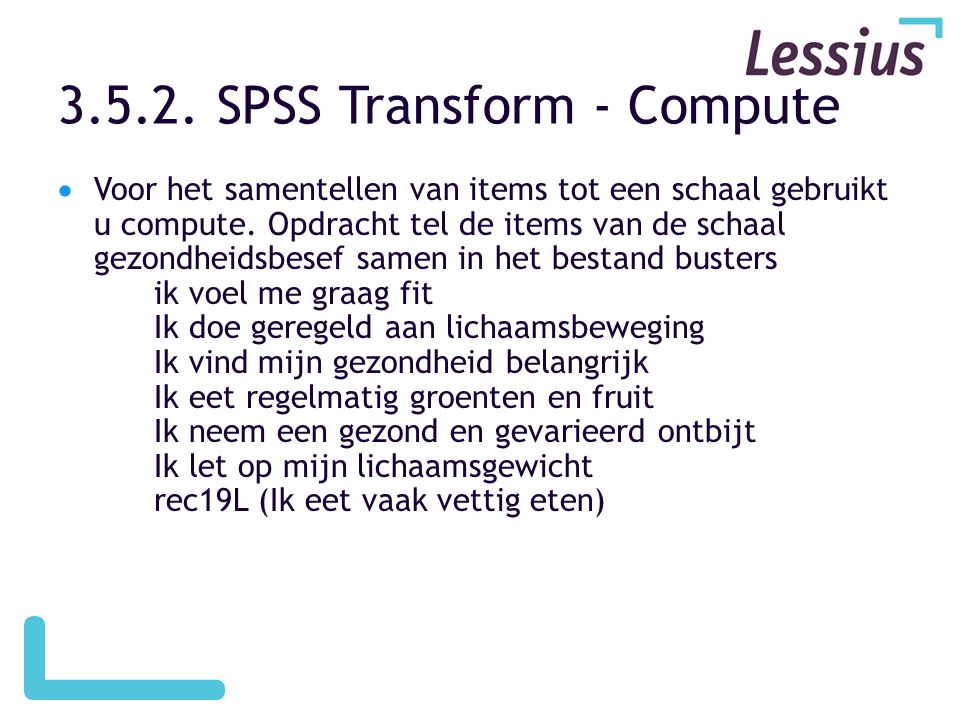 SPSS Transform - Compute