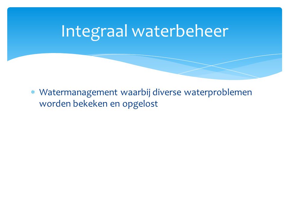 Integraal waterbeheer