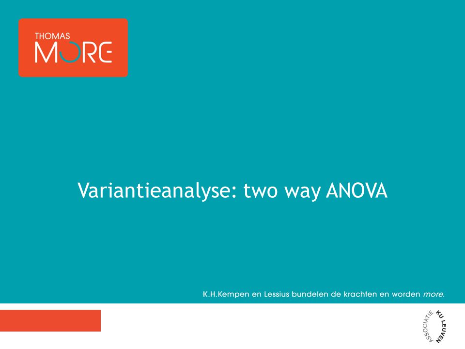 Variantieanalyse: two way ANOVA