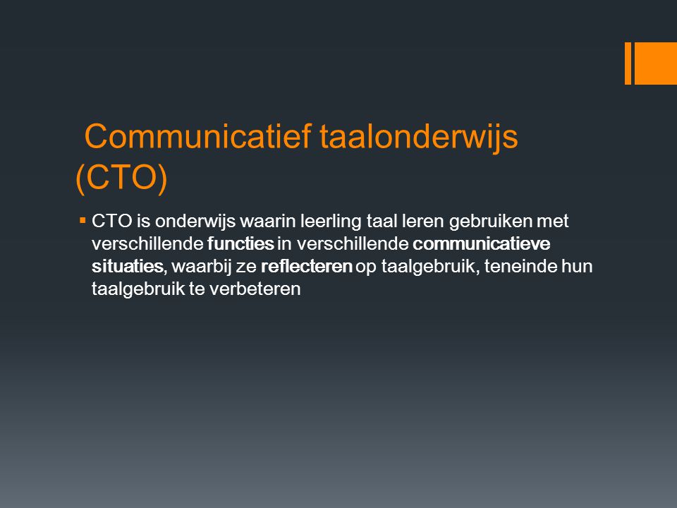 Communicatief taalonderwijs (CTO)