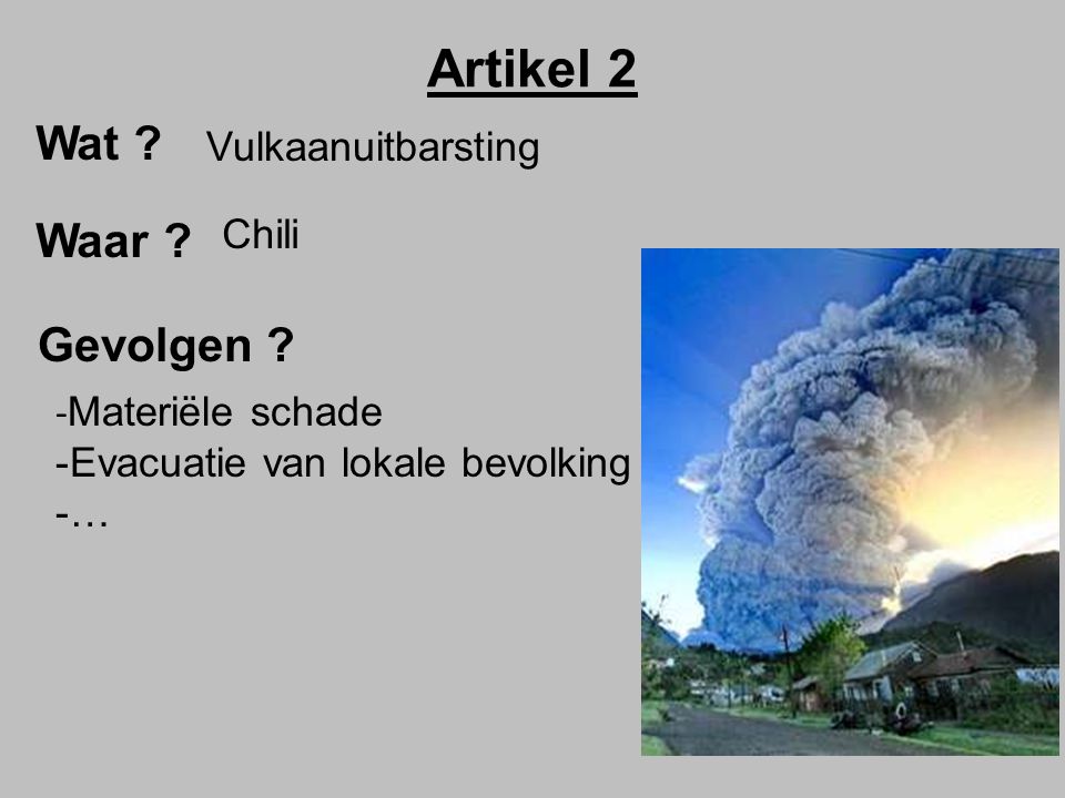 Artikel 2 Wat Waar Gevolgen Vulkaanuitbarsting Chili