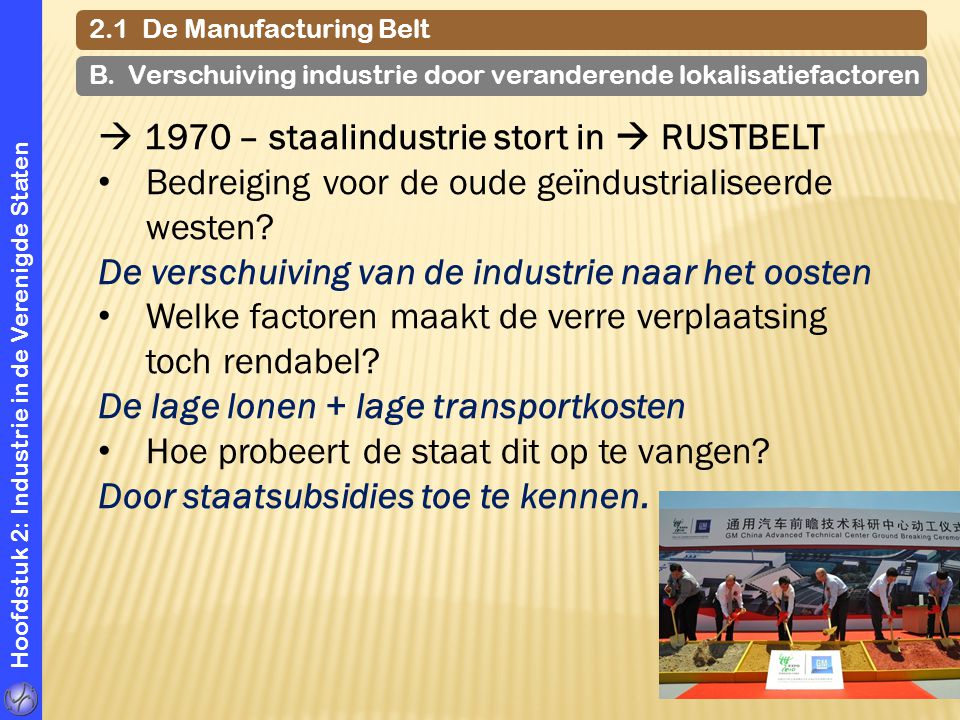  1970 – staalindustrie stort in  RUSTBELT