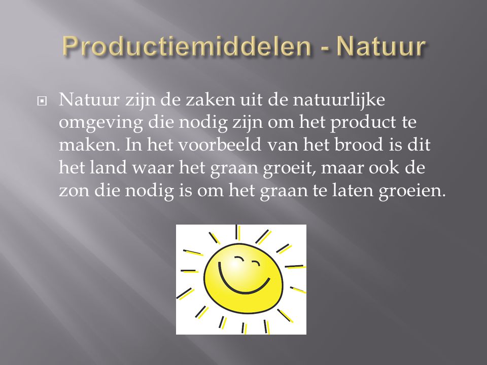 Productiemiddelen - Natuur