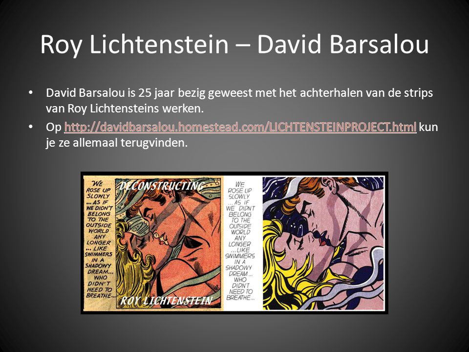 Roy Lichtenstein – David Barsalou