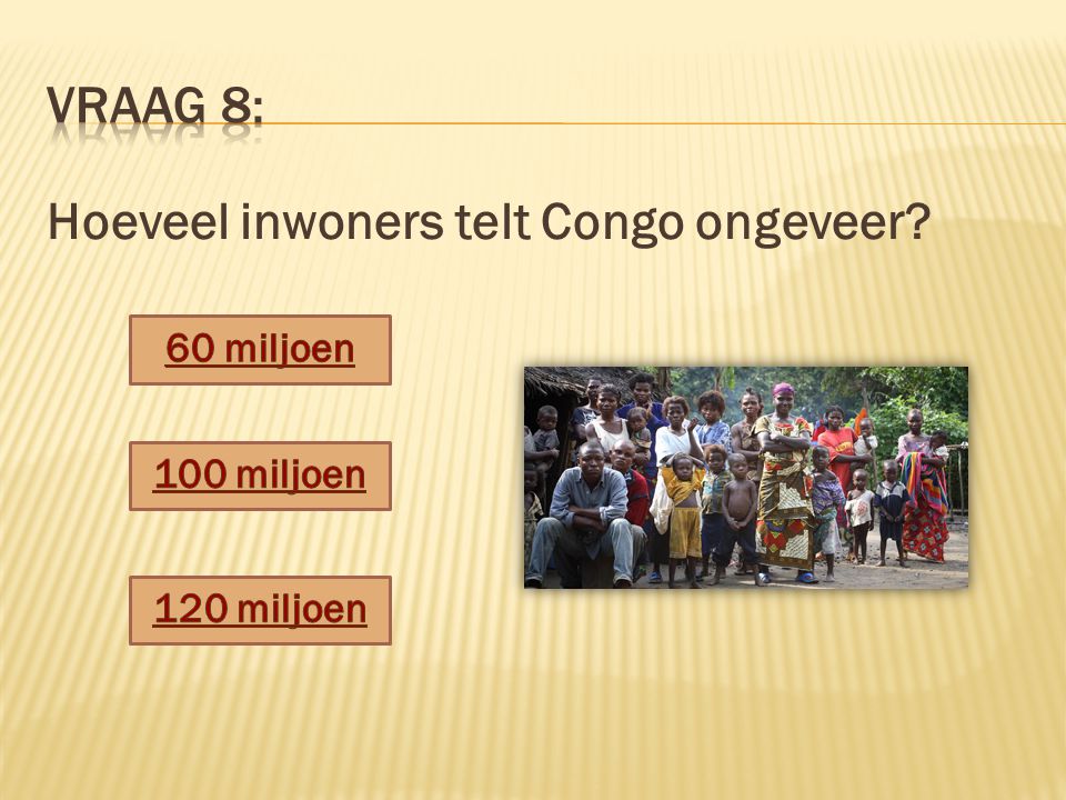 Hoeveel inwoners telt Congo ongeveer