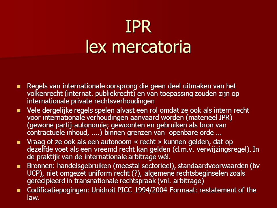 IPR lex mercatoria