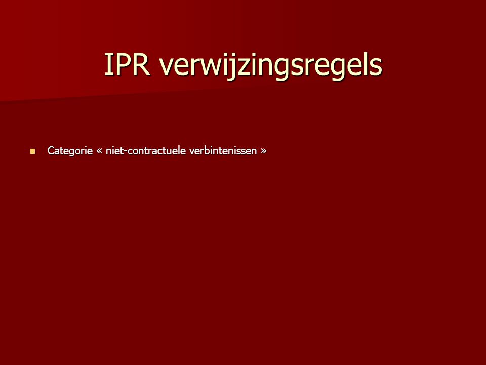 IPR verwijzingsregels