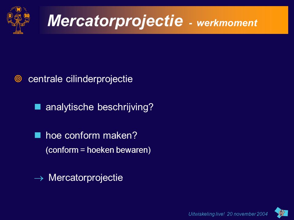 Mercatorprojectie - werkmoment